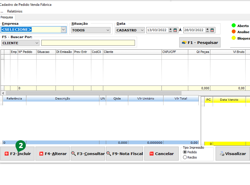 Como fazer um Pedido Venda Fábrica