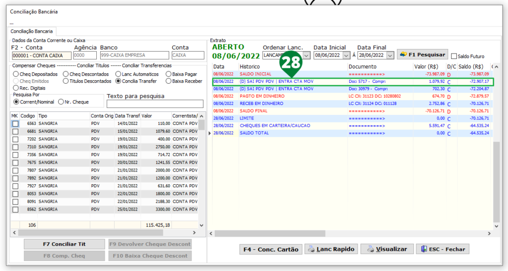 Conciliação Bancária