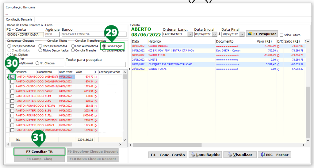 Conciliação Bancária