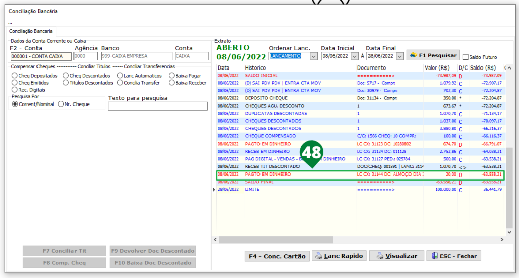 Conciliação Bancária